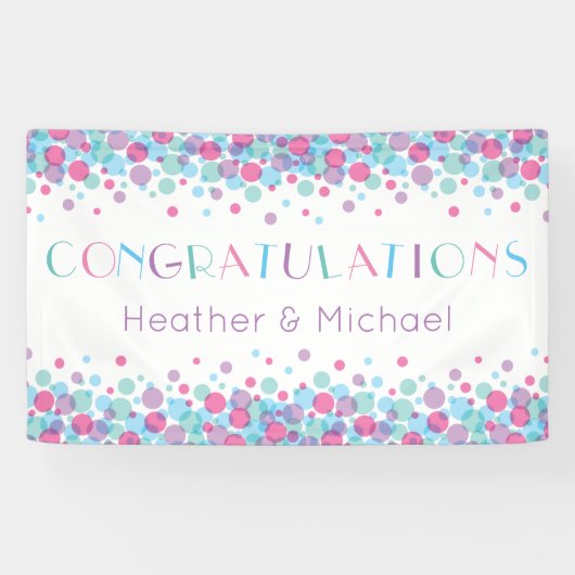 赤ちゃんシャワーポップ・アートの水玉模様 横断幕 (横)