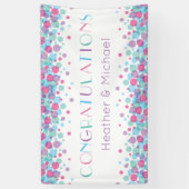 赤ちゃんシャワーポップ・アートの水玉模様 横断幕 (縦)