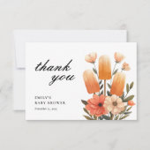 赤ちゃんシャワーポップ・アートの準備ポプシクル サンキューカード (正面)