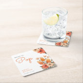 赤ちゃんシャワーポップ・アートの準備ポプシクル スクエアペーパーコースター (インサイチュ)