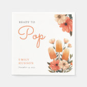 赤ちゃんシャワーポップ・アートの準備ポプシクル スタンダードカクテルナプキン (正面)