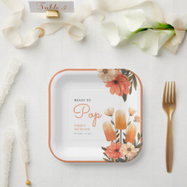 赤ちゃんシャワーポップ・アートの準備ポプシクル ペーパープレート