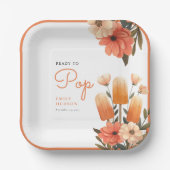 赤ちゃんシャワーポップ・アートの準備ポプシクル ペーパープレート (正面)