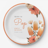 赤ちゃんシャワーポップ・アートの準備ポプシクル ペーパープレート (正面)