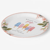 赤ちゃんシャワーポップ・アートの準備ポプシクル ペーパープレート (アングル)