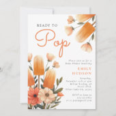 赤ちゃんシャワーポップ・アートの準備ポプシクル 招待状 (正面)