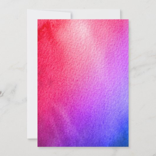 赤ちゃんシャワーポップ・アートの準備男女兼用水の色 招待状 (裏面)