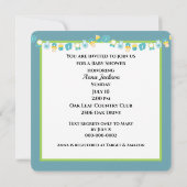 赤ちゃんシャワーマザーホワイトアヒルとアヒル 招待状 (裏面)