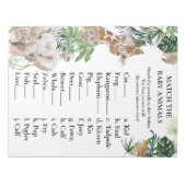 赤ちゃんシャワーマッチゲームジャングルサファリ動物 ノートパッド (正面)