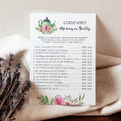 赤ちゃんシャワーママまたはパパのゲームカード 招待状