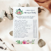 赤ちゃんシャワーママまたはパパのゲームカード 招待状