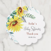 赤ちゃんシャワーメッセージカードありがとう。 フェイバータグ (正面)