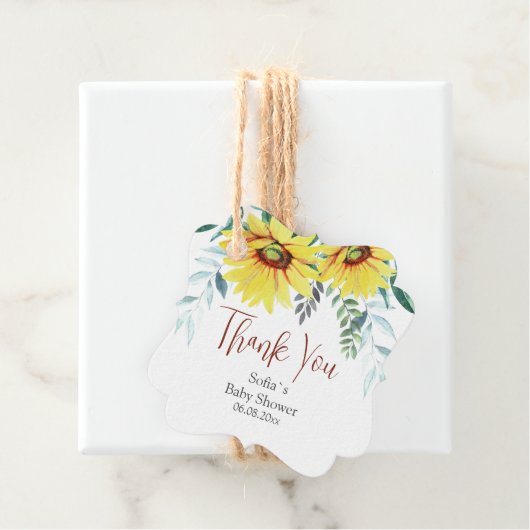 赤ちゃんシャワーメッセージカードありがとう。 フェイバータグ (インサイチュ)