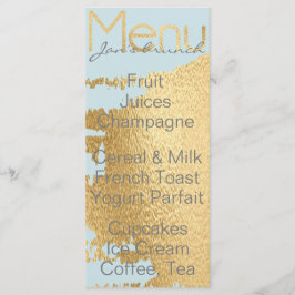 赤ちゃんシャワーメニュクラシックー「金ゴールド/青」 メニュー