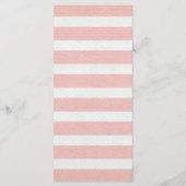 赤ちゃんシャワーメニューカード，青，赤面ピンク メニュー (裏面)