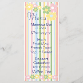 赤ちゃんシャワーメニュー「花とストライプ」 メニュー