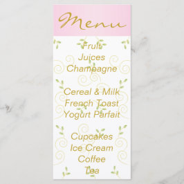 赤ちゃんシャワーメニュー「金ゴールドピンクバード」 メニュー