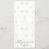 赤ちゃんシャワーメニュー「金ゴールドブルーバード」 メニュー (裏面)