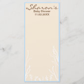 赤ちゃんシャワーメニュー「BlueTurtle」 メニュー (裏面)