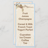 赤ちゃんシャワーメニュー「BlueTurtle」 メニュー (正面/裏面)