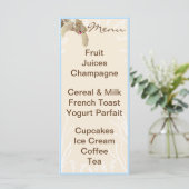 赤ちゃんシャワーメニュー「BlueTurtle」 メニュー (スタンド正面)