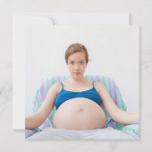 赤ちゃんシャワーモダンおもしろい撮影ポップ・アートの準備完了 招待状 (裏面)