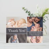 赤ちゃんシャワーモダンの写真 サンキューカード (スタンド正面)