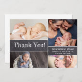 赤ちゃんシャワーモダンの写真 サンキューカード (正面/裏面)