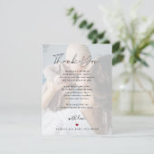 赤ちゃんシャワーモダンシンプルのスクリプト写真 サンキューカード (スタンド正面)