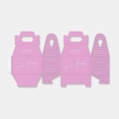 赤ちゃんシャワーモダンスクリプトcerise pink geometric フェイバーボックス (折り畳みなし)