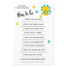 赤ちゃんシャワーライオンカードをどれだけ知っているか