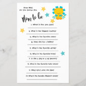 赤ちゃんシャワーライオンカードをどれだけ知っているか チラシ (正面)