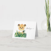 赤ちゃんシャワーライオンジャングルウォーターカラーカード カード (正面)