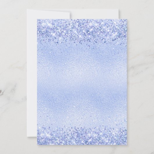 赤ちゃんシャワーライトブルーの男の子 招待状 (裏面)