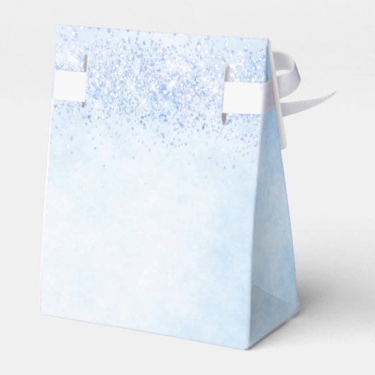 赤ちゃんシャワーライトブルーの男の感謝してい子あなた フェイバーボックス (裏面サイド)