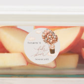 赤ちゃんシャワーラベルブラウンベア気球bearly待って！ ラベル (貼付)