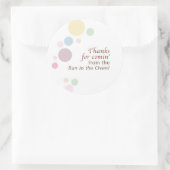 赤ちゃんシャワーラベル ラウンドシール (バッグ)