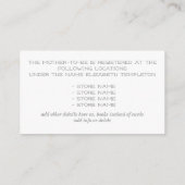 赤ちゃんシャワーレジストリウッドランドディアーカード エンクロージャーカード (裏面)