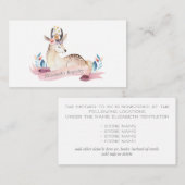 赤ちゃんシャワーレジストリウッドランドディアーカード エンクロージャーカード (正面/裏面)