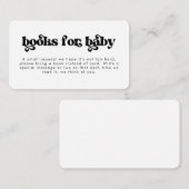 赤ちゃんシャワーレトロカード用のシャワーブック エンクロージャーカード (正面/裏面)