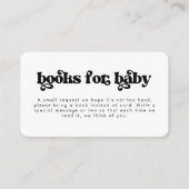 赤ちゃんシャワーレトロカード用のシャワーブック エンクロージャーカード (正面)