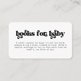 赤ちゃんシャワーレトロカード用のシャワーブック エンクロージャーカード