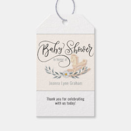 赤ちゃんシャワーロッキングパーソナライズされた馬ありがとう ギフトタグ