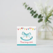 赤ちゃんシャワーロッキングホース本アクアリクエストカード エンクロージャーカード (スタンド正面)