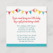 赤ちゃんシャワーロッキングホース本アクアリクエストカード エンクロージャーカード (裏面)