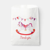 赤ちゃんシャワーロッキング馬の水のカラーアート フェイバーバッグ (正面)