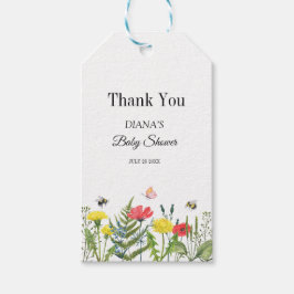 赤ちゃんシャワーワイルドフラワー ギフトタグ