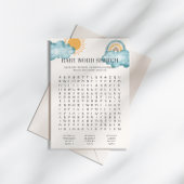 赤ちゃんシャワーワード検索ゲームカード 招待状