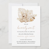 赤ちゃんシャワー中立Boho我々は心から待つことができる 招待状 (正面)