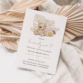 赤ちゃんシャワー中立Boho我々は心から待つことができる 招待状